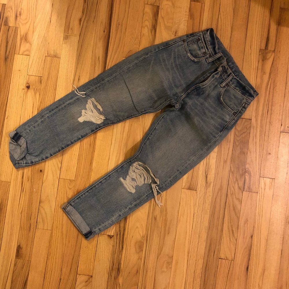 Levi’s 505 distressed jeans